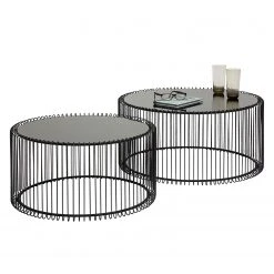 Kare Design Couchtisch Wire (2er-Set) - Glas / Stahl - Schwarz 22 Kare Design Couchtisch Wire (2er-Set) - Glas / Stahl - Schwarz -Wohnzimmermöbel boutique en ligne 1000132043 190305 14281000025 GALLERYIMAGES P000000001000132043