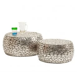 Kare Design Beistelltisch Pebbles Deluxe (2er-Set) - Stahl - Silber 8 Kare Design Beistelltisch Pebbles Deluxe (2er-Set) - Stahl - Silber -Wohnzimmermöbel boutique en ligne 1000132049 181017 11371069 GALLERYIMAGES P000000001000132049