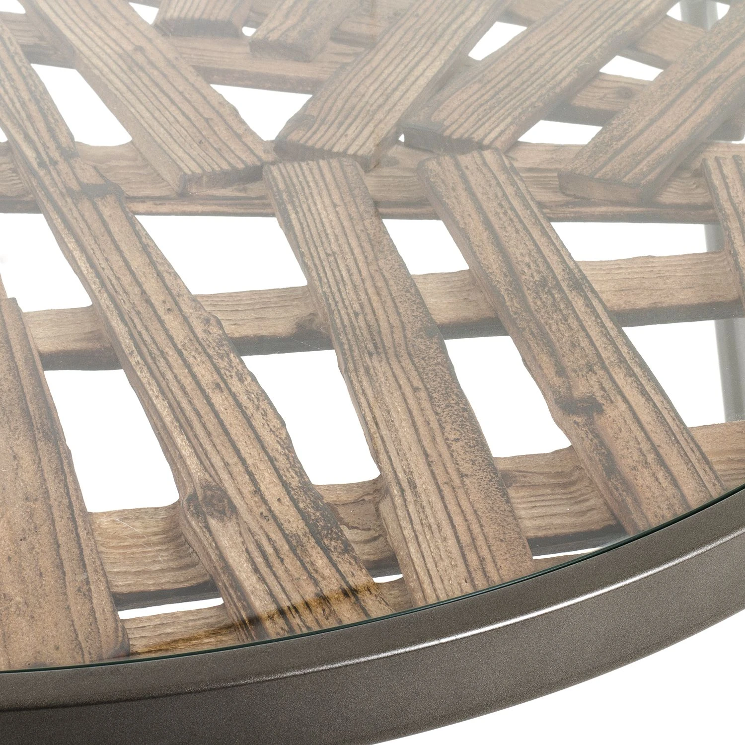 Red Living Beistelltisch Leuca I - Glas / Metall - Tanne / Schwarz 4 Red Living Beistelltisch Leuca I - Glas / Metall - Tanne / Schwarz – Bild 4