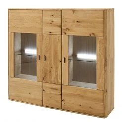 Naturoo Highboard Forge I - Eiche teilmassiv - Balkaneiche Bianco / Eiche Bianco