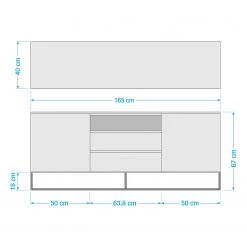 Fredriks TV-Lowboard Zaddy I - Weiß / Schwarz -Wohnzimmermöbel boutique en ligne 1000134688 190925 15560700002 SKETCH DETAILS P000000001000134688 sketch