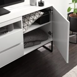 Fredriks TV-Lowboard Zaddy I - Weiß / Schwarz -Wohnzimmermöbel boutique en ligne 1000134688 210426 15152700007 DETAILS P000000001000134688