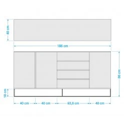 Fredriks Sideboard Zaddy I - Weiß / Schwarz -Wohnzimmermöbel boutique en ligne 1000134689 190925 15560700003 SKETCH DETAILS P000000001000134689 sketch