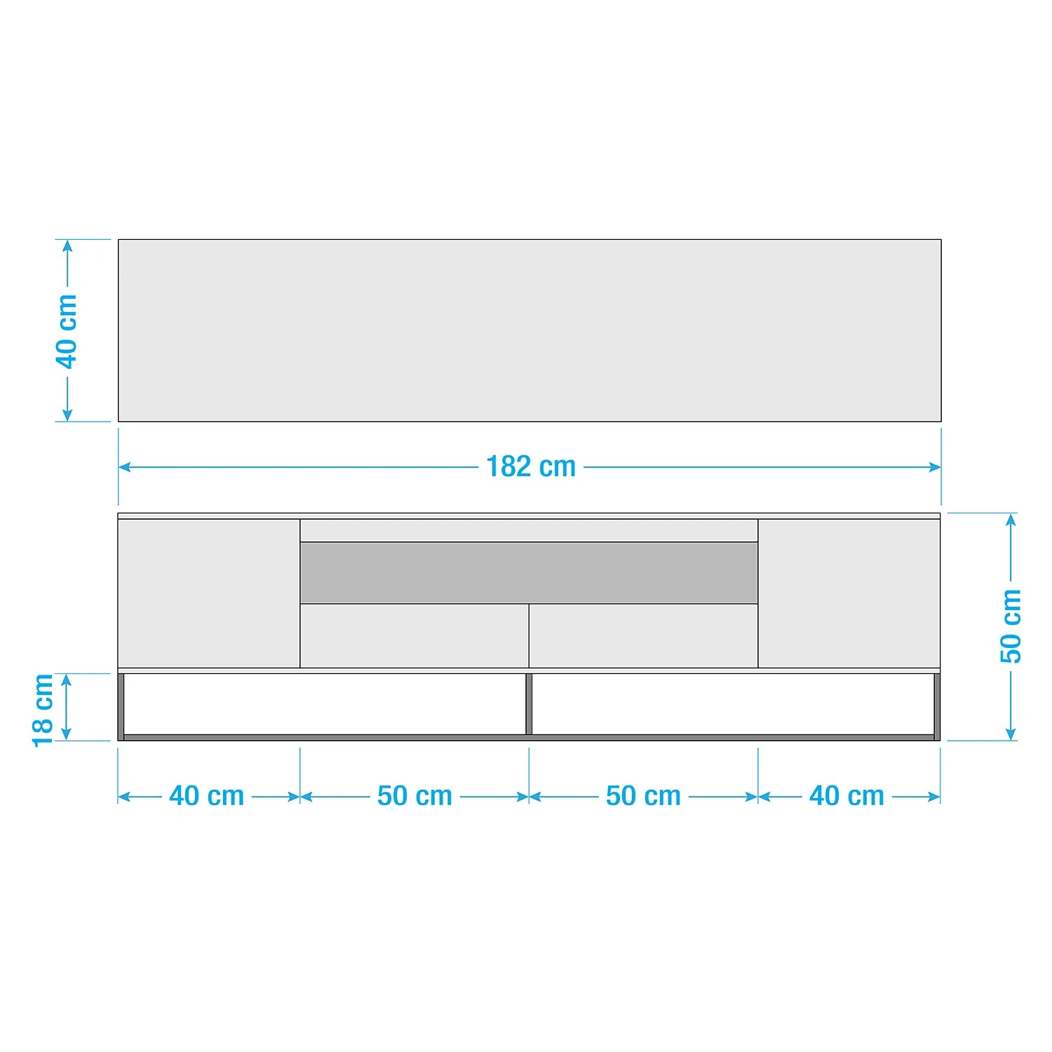 Fredriks TV-Lowboard Zaddy II - Weiß 13 Fredriks TV-Lowboard Zaddy II - Weiß – Bild 13