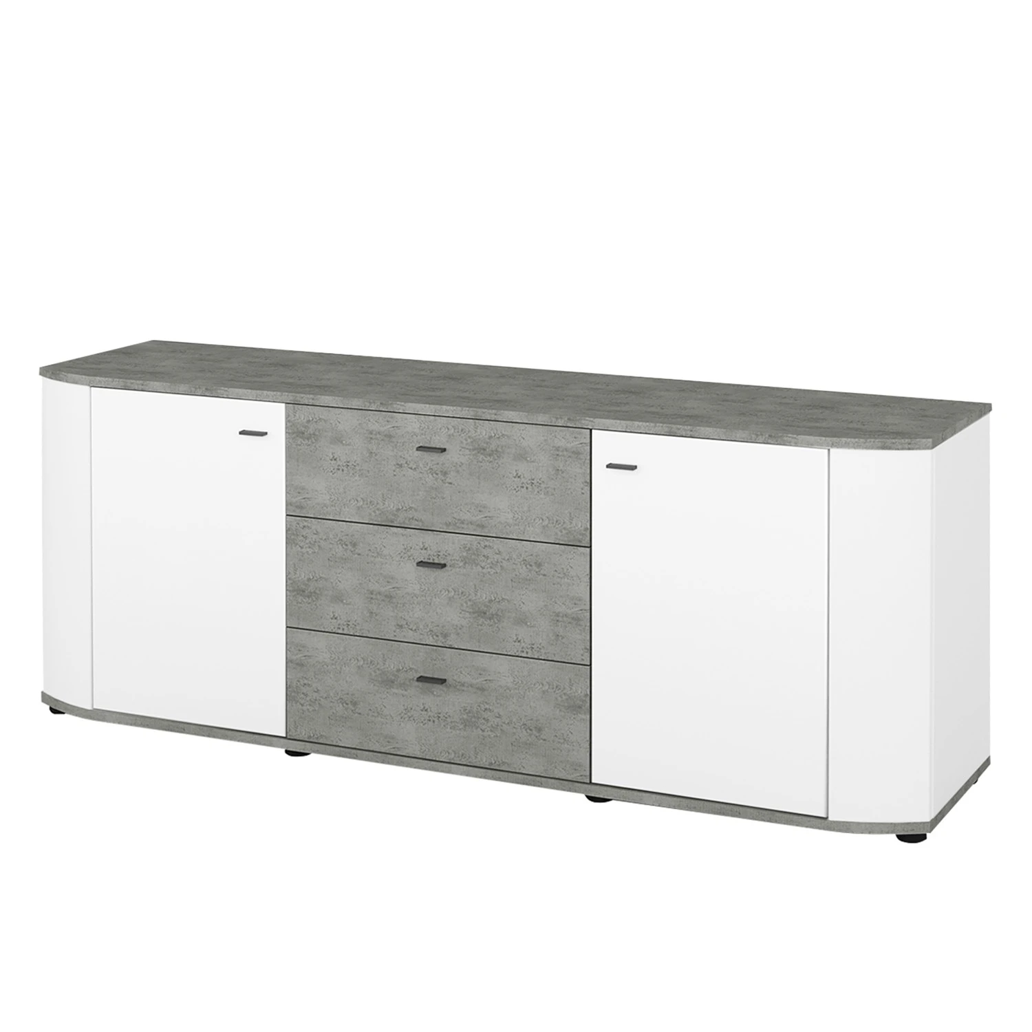 Fredriks Sideboard Karlsburg - Weiß / Beton Dekor 1 Fredriks Sideboard Karlsburg - Weiß / Beton Dekor