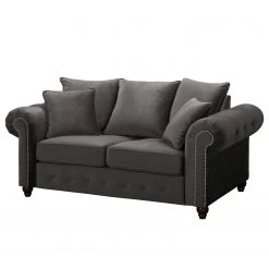 Jack & Alice Sofa Solita (2-Sitzer) - Samt - Grau