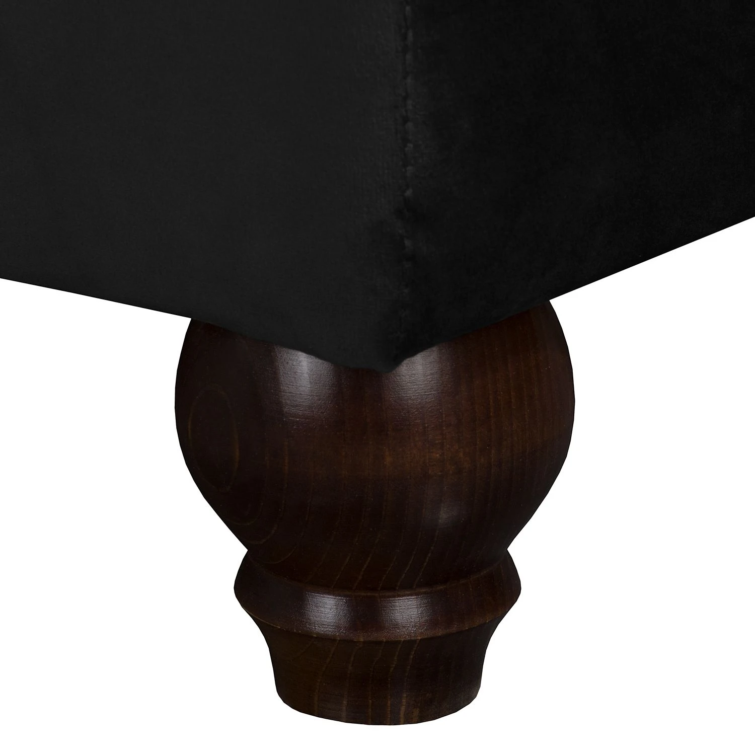 Jack & Alice Polsterhocker Solita - Samt - Schwarz 6 Jack & Alice Polsterhocker Solita - Samt - Schwarz – Bild 6