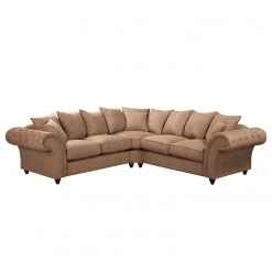 Maison Belfort Ecksofa Pacoa - Antiklederlook - Latte Macchiato