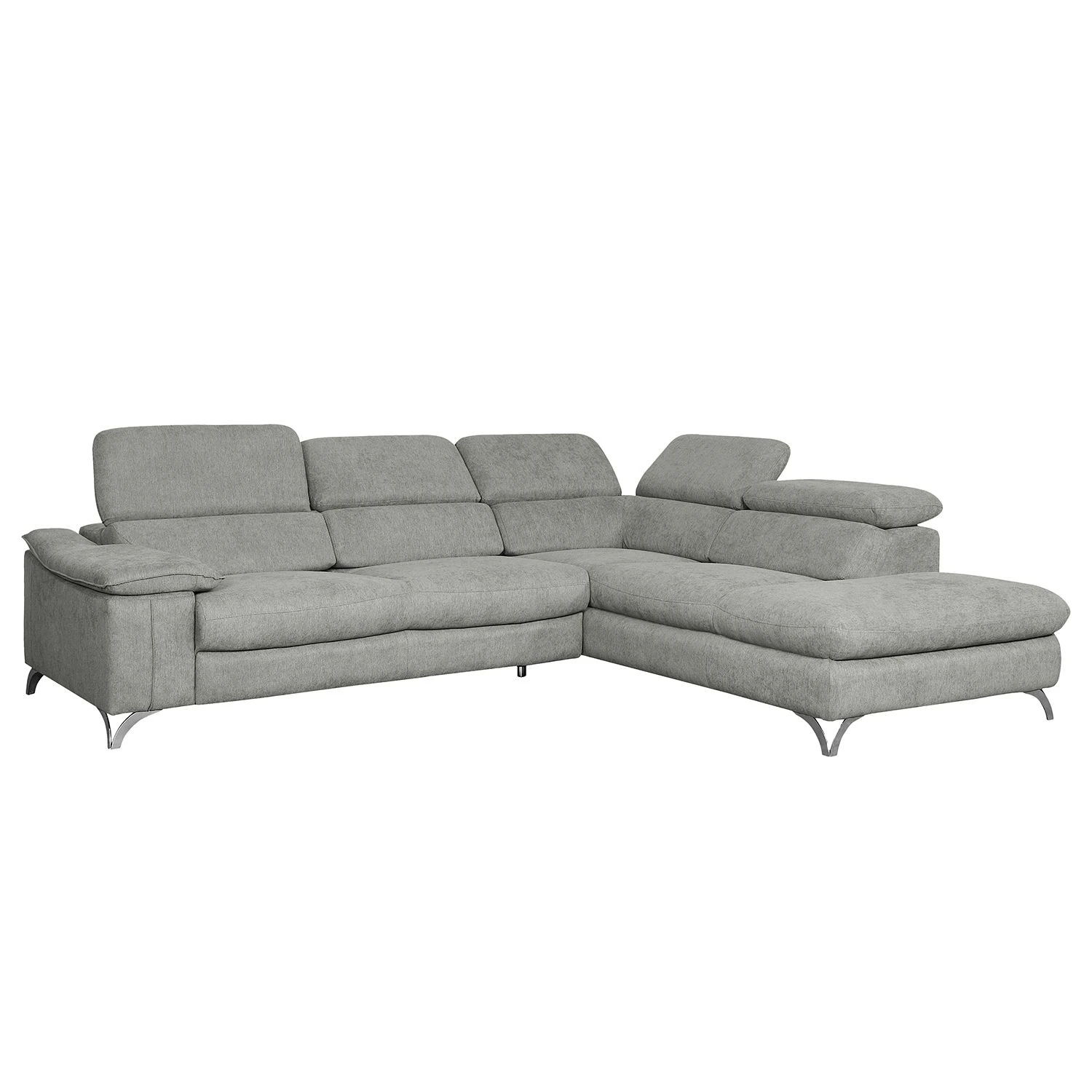 Loftscape Ecksofa Astoria - Webstoff - Grau - Ottomane davorstehend rechts 1 Loftscape Ecksofa Astoria - Webstoff - Grau - Ottomane davorstehend rechts