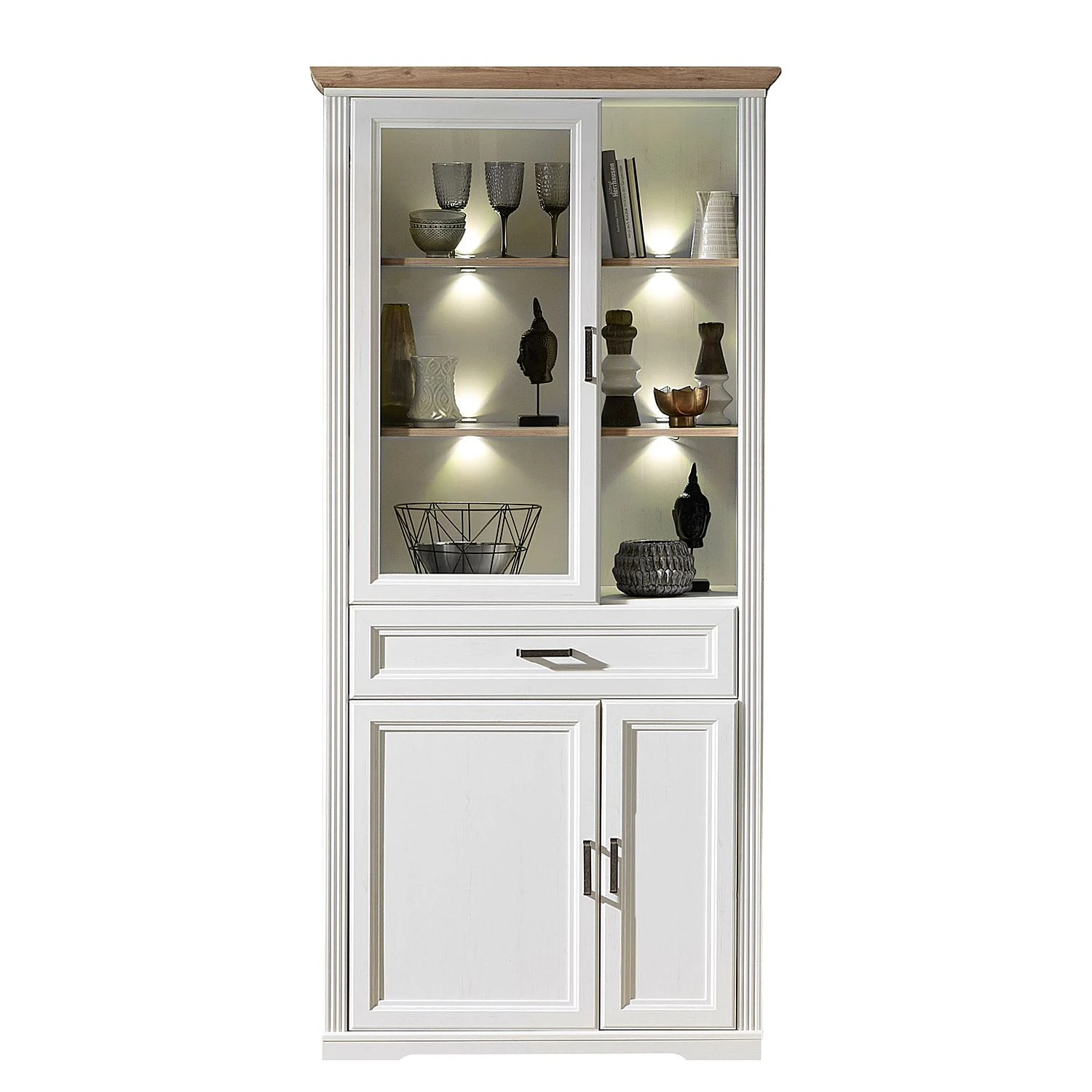 Ridgevalley Wohnwand Jasmund III (4-teilig) - Pinie Weiß Dekor 3 Ridgevalley Wohnwand Jasmund III (4-teilig) - Pinie Weiß Dekor – Bild 3