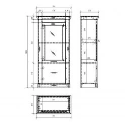 Ridgevalley Highboard Lewk I - Pinie Weiß Dekor / Pinie Dekor -Wohnzimmermöbel boutique en ligne 1000136061 181219 14223600010 GALLERYIMAGES P000000001000136061