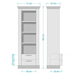 Ridgevalley Regal Lewk - Pinie Weiß Dekor / Pinie Dekor -Wohnzimmermöbel boutique en ligne 1000136071 181219 14223700033 GALLERYIMAGES P000000001000136071