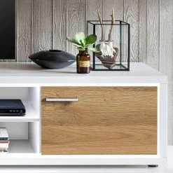 Loftscape TV-Lowboard Hagby II - Eiche Dekor / Weiß -Wohnzimmermöbel boutique en ligne 1000137079 181213 07274900015 GALLERYIMAGES P000000001000137079