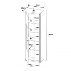 Loftscape Standvitrine Hagby - Eiche Dekor / Weiß 5 Loftscape Standvitrine Hagby - Eiche Dekor / Weiß -Wohnzimmermöbel boutique en ligne 1000137081 181213 07275000022 GALLERYIMAGES P000000001000137081