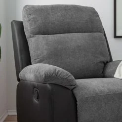 Loftscape Relaxsessel Warmun - Kunstleder / Microfaser - Schwarz / Grau -Wohnzimmermöbel boutique en ligne 1000139815 201120 13430300003 DETAILS P000000001000139815