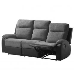 Loftscape Relaxsofa Warmun (3-Sitzer) - Kunstleder / Microfaser - Schwarz / Grau -Wohnzimmermöbel boutique en ligne 1000139824 200807 14135600002 DETAILS P000000001000139824