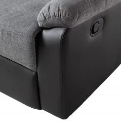 Loftscape Relaxsofa Warmun (3-Sitzer) - Kunstleder / Microfaser - Schwarz / Grau -Wohnzimmermöbel boutique en ligne 1000139824 200807 14141200009 DETAILS P000000001000139824