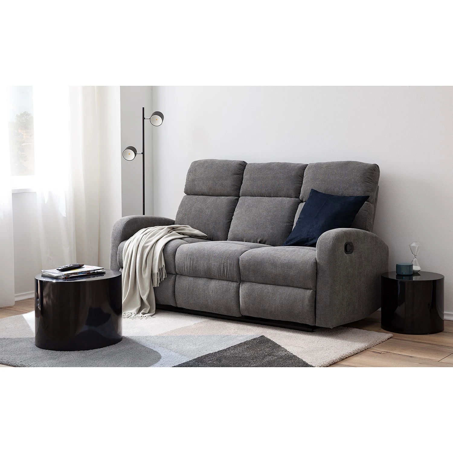 Loftscape Relaxsofa Grandhan (3-Sitzer) - Microfaser - Grau 3 Loftscape Relaxsofa Grandhan (3-Sitzer) - Microfaser - Grau – Bild 3
