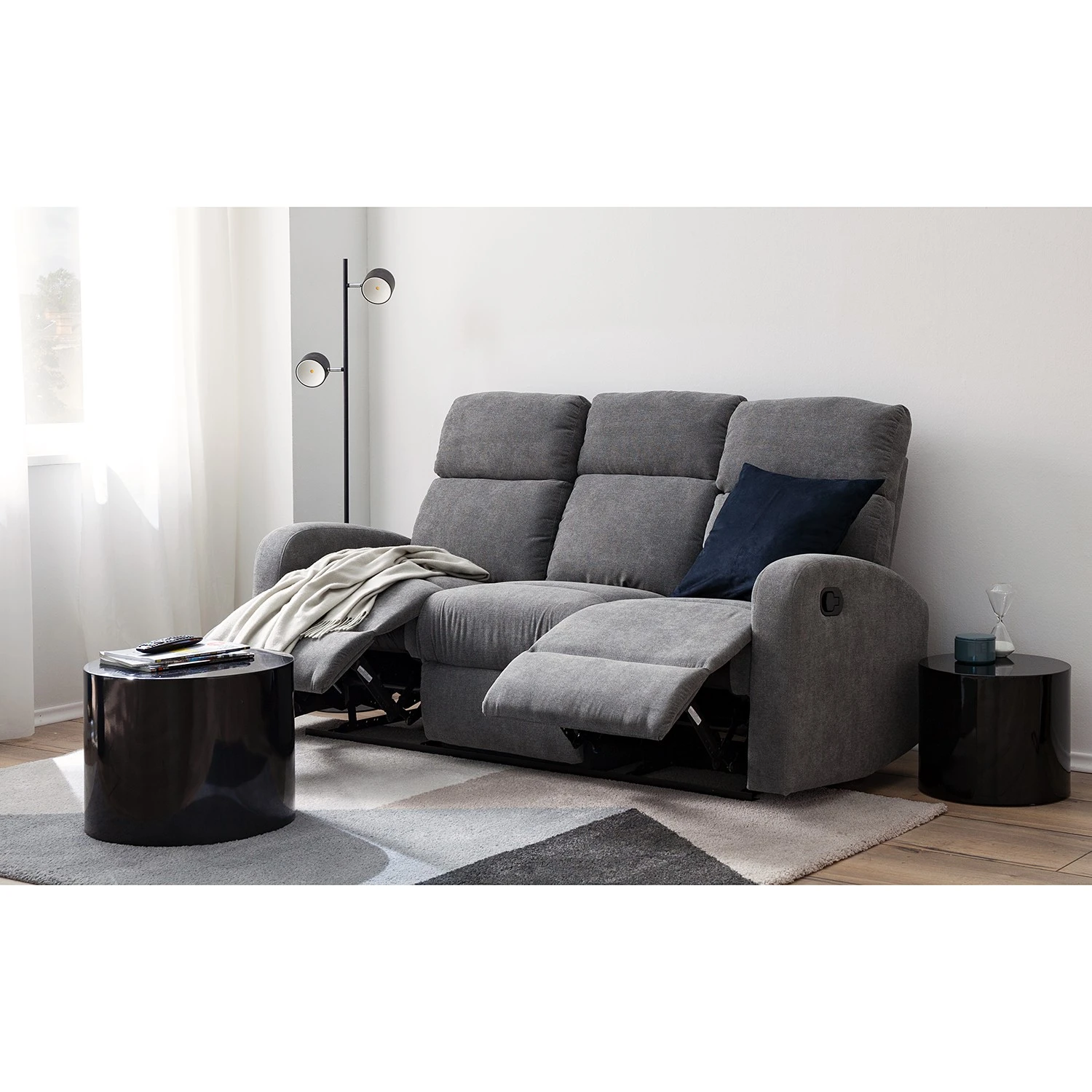 Loftscape Relaxsofa Grandhan (3-Sitzer) - Microfaser - Grau 4 Loftscape Relaxsofa Grandhan (3-Sitzer) - Microfaser - Grau – Bild 4