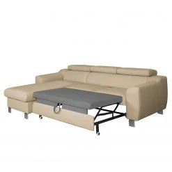 Loftscape Ecksofa Burnside I - Echtleder / Kunstleder - Warmes Beige - Longchair davorstehend links - Mit Schlaffunktion -Wohnzimmermöbel boutique en ligne 1000142126 181106 152847265 GALLERYIMAGES P000000001000142126