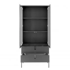 Tenzo Vitrinenschrank Uno - Dunkelgrau -Wohnzimmermöbel boutique en ligne 1000143937 200527 07432400820 DETAILS P000000001000143937