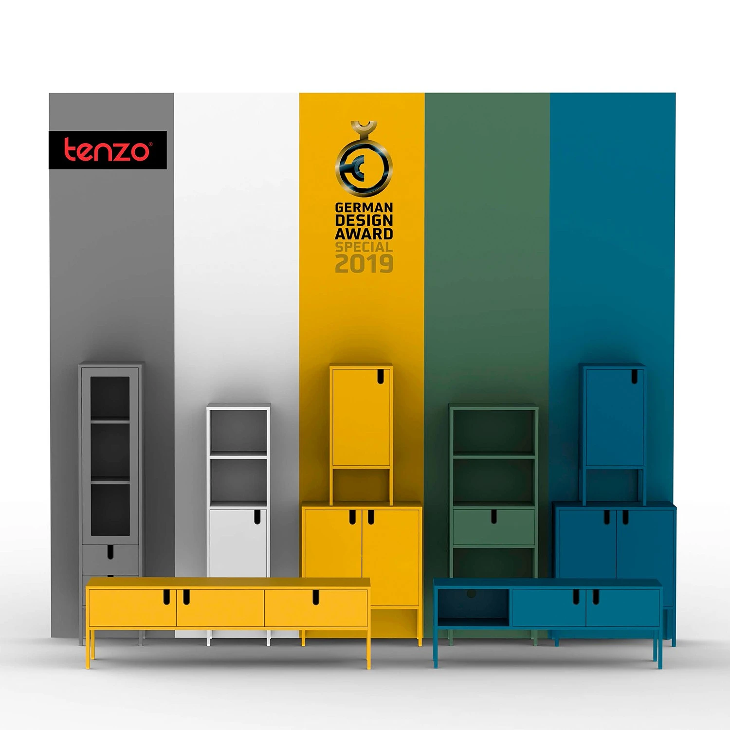 Tenzo Standvitrine Uno - Petrol 7 Tenzo Standvitrine Uno - Petrol – Bild 7