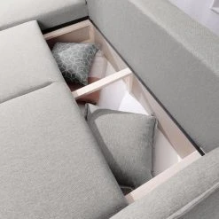 Loftscape Ecksofa Panica I - Webstoff - Schlaffunktion - Silbergrau - Ottomane davorstehend links 27 Loftscape Ecksofa Panica I - Webstoff - Schlaffunktion - Silbergrau - Ottomane davorstehend links -Wohnzimmermöbel boutique en ligne 1000143998 181128 07244800109 GALLERYIMAGES P000000001000143998