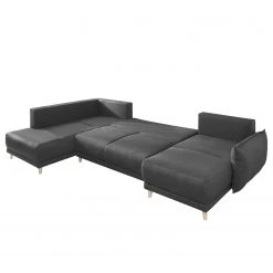 Loftscape Wohnlandschaft Panica I - Webstoff - Schlaffunktion - Dunkelgrau - Ottomane davorstehend links -Wohnzimmermöbel boutique en ligne 1000144014 181128 07252900295 GALLERYIMAGES P000000001000144014