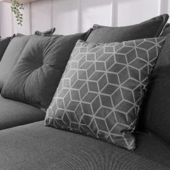 Loftscape Wohnlandschaft Panica I - Webstoff - Schlaffunktion - Dunkelgrau - Ottomane davorstehend links -Wohnzimmermöbel boutique en ligne 1000144014 181128 07252900299 GALLERYIMAGES P000000001000144014