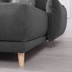 Loftscape Wohnlandschaft Panica I - Webstoff - Schlaffunktion - Dunkelgrau - Ottomane davorstehend links -Wohnzimmermöbel boutique en ligne 1000144014 181128 07253000302 GALLERYIMAGES P000000001000144014