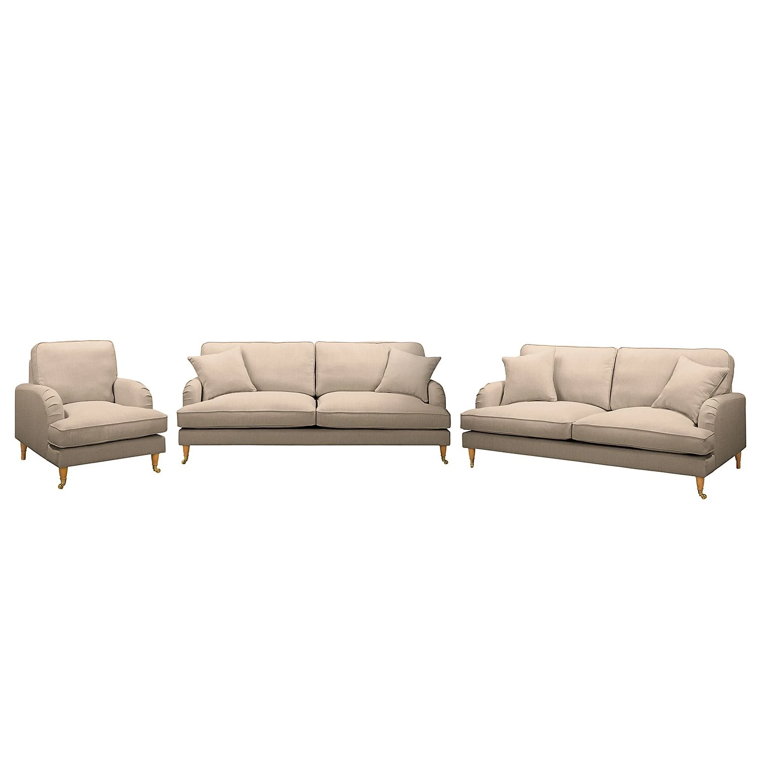 Maison Belfort Polstergarnitur Bethania II (3-2-1) - Webstoff - Cappuccino 1 Maison Belfort Polstergarnitur Bethania II (3-2-1) - Webstoff - Cappuccino