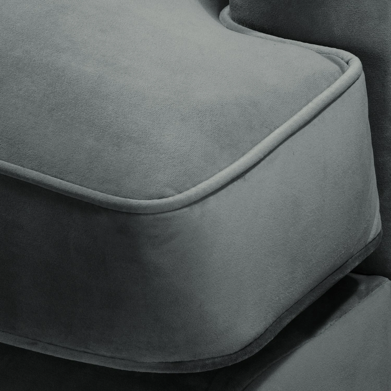 Jack & Alice Polstergarnitur Bethania I (3-2-1) - Samt - Grau 14 Jack & Alice Polstergarnitur Bethania I (3-2-1) - Samt - Grau – Bild 14