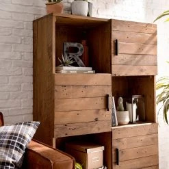 Ars manufacti Hochkommode Grasby - Pinie massiv / Metall - Pinie Dunkel / Schwarz -Wohnzimmermöbel boutique en ligne 1000147147 190730 14584800002 DETAILS P000000001000147147