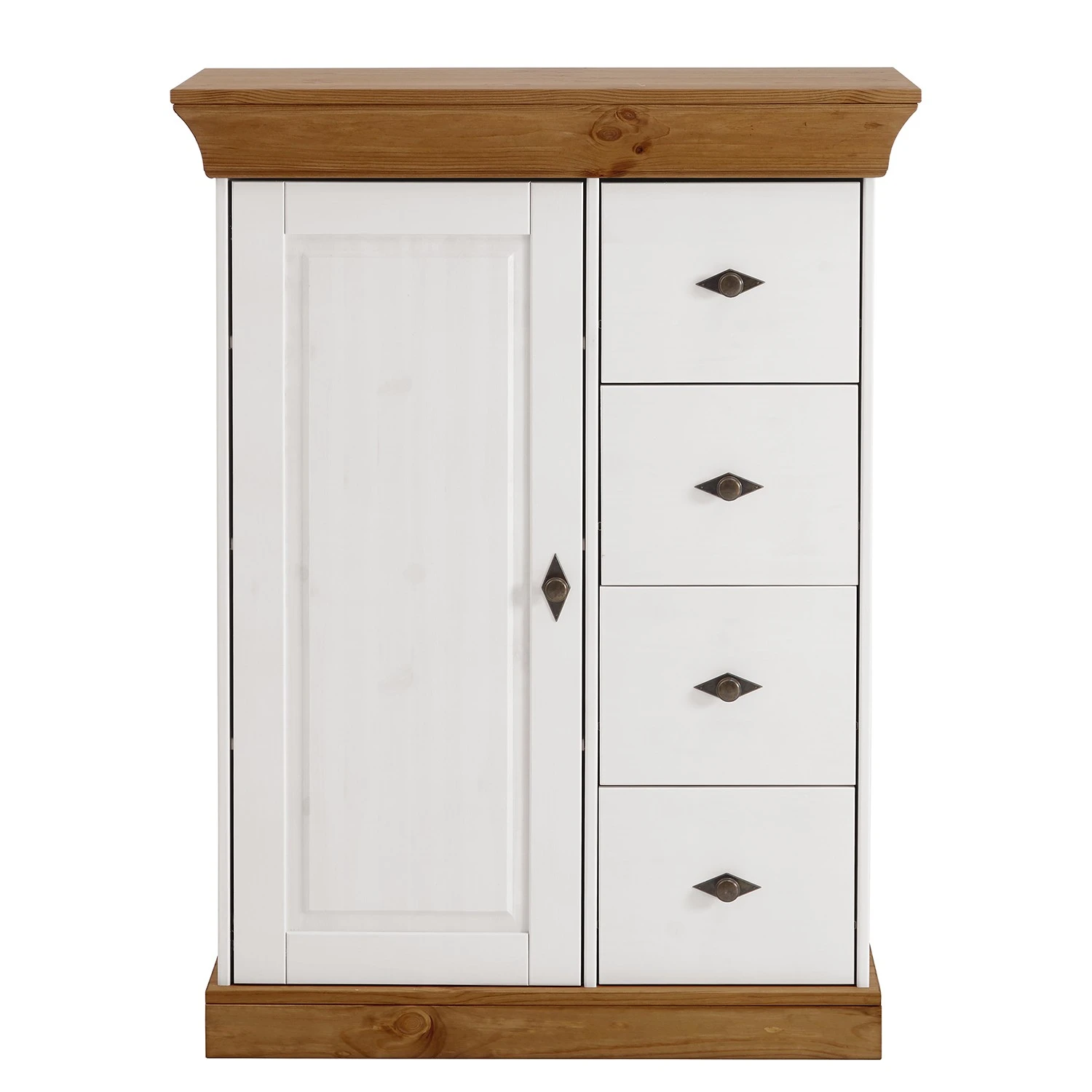 Maison Belfort Kommode Bergen - Kiefer massiv - Kiefer Weiß / Kiefer Bernstein 1 Maison Belfort Kommode Bergen - Kiefer massiv - Kiefer Weiß / Kiefer Bernstein