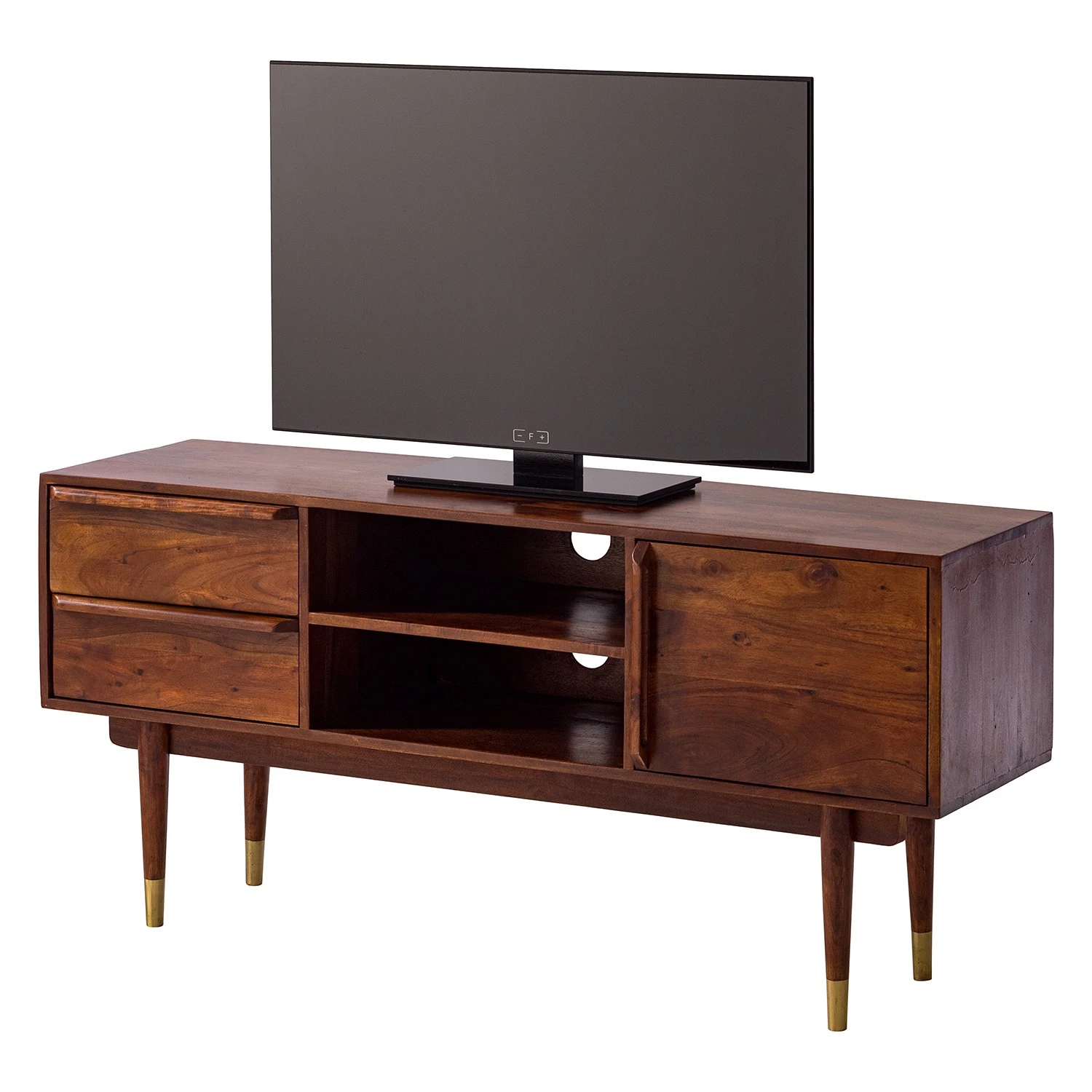 Ars manufacti TV-Lowboard Baxley - Akazie massiv / Metall - Akazie / Gold 1 Ars manufacti TV-Lowboard Baxley - Akazie massiv / Metall - Akazie / Gold