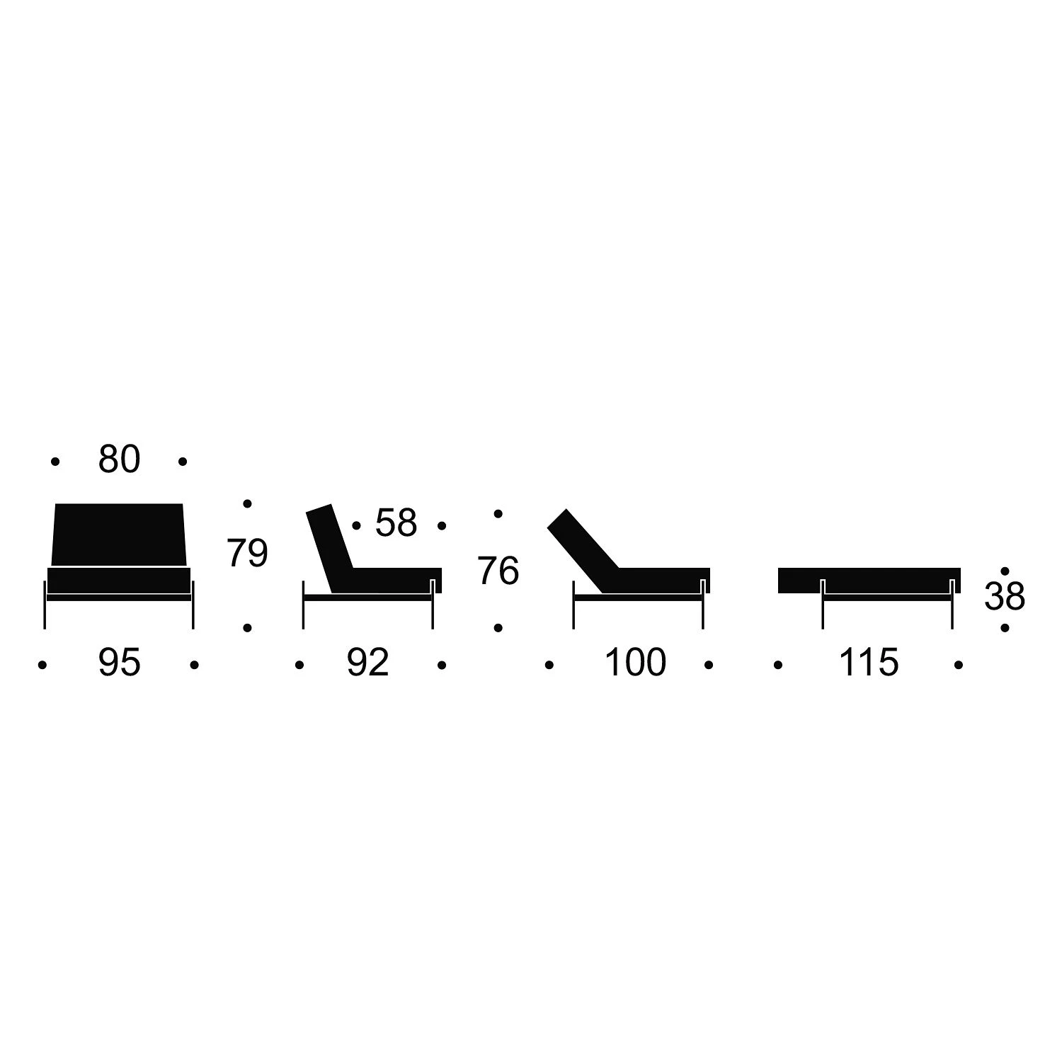 Innovation Möbel Sessel Splitback Lauge - Stoff Flashtex: Dark Grey 8 Innovation Möbel Sessel Splitback Lauge - Stoff Flashtex: Dark Grey – Bild 8