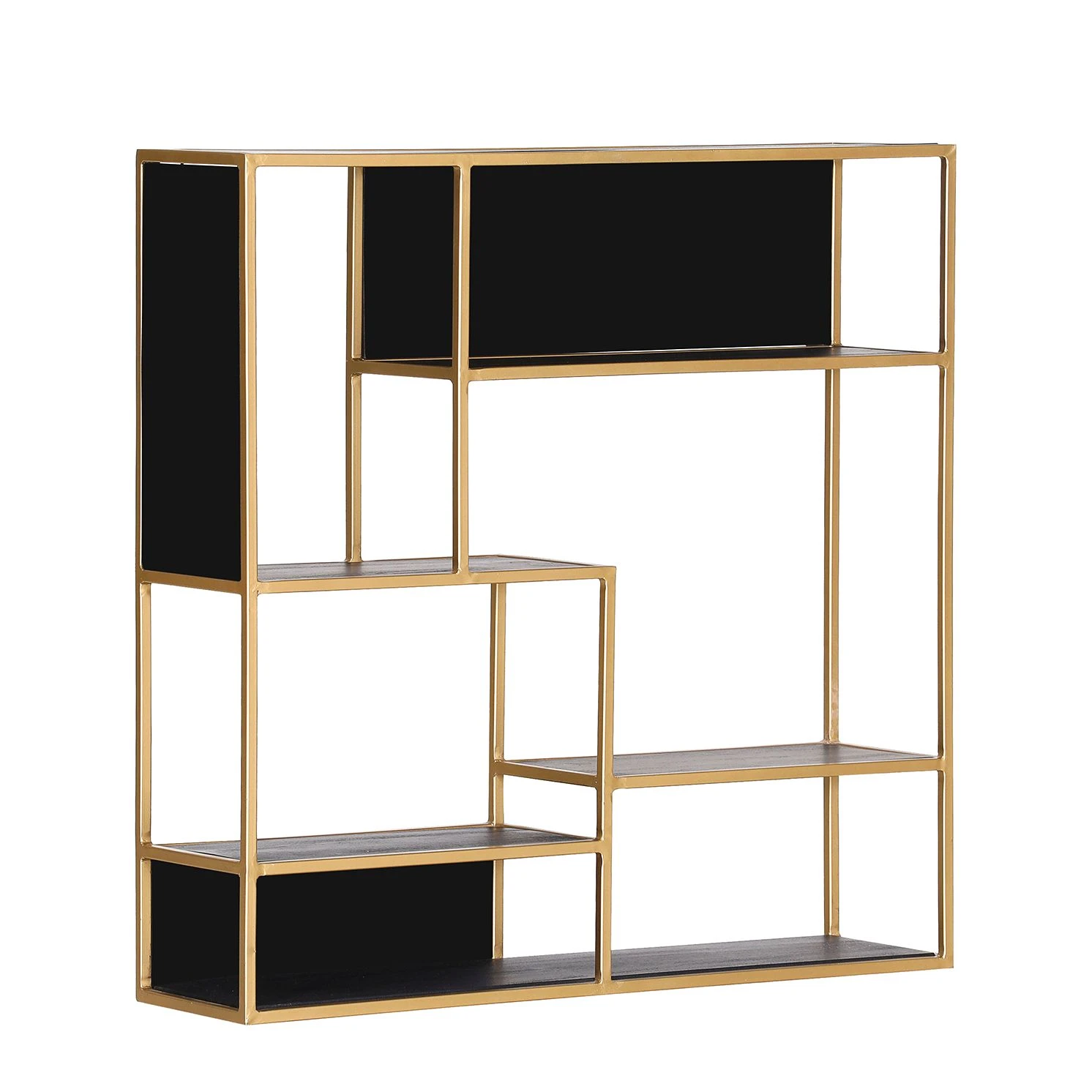 Jack & Alice Wandregale Harbin I - Akazie massiv - Akazie Schwarz / Gold 1 Jack & Alice Wandregale Harbin I - Akazie massiv - Akazie Schwarz / Gold