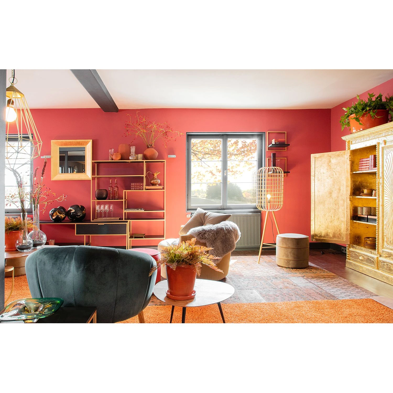 Jack & Alice Wandregal Harbin III - Akazie massiv - Akazie Schwarz / Gold 4 Jack & Alice Wandregal Harbin III - Akazie massiv - Akazie Schwarz / Gold – Bild 4