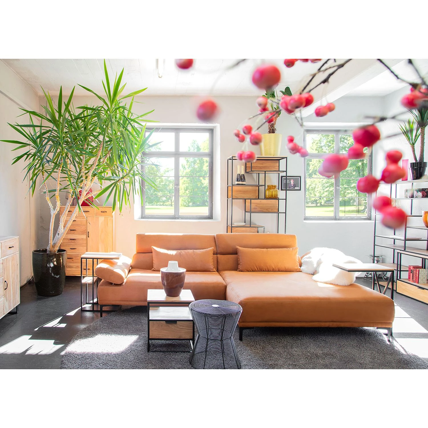 Red Living Regal Mello - Akazie massiv - Akazie Natur / Schwarz 2 Red Living Regal Mello - Akazie massiv - Akazie Natur / Schwarz – Bild 2