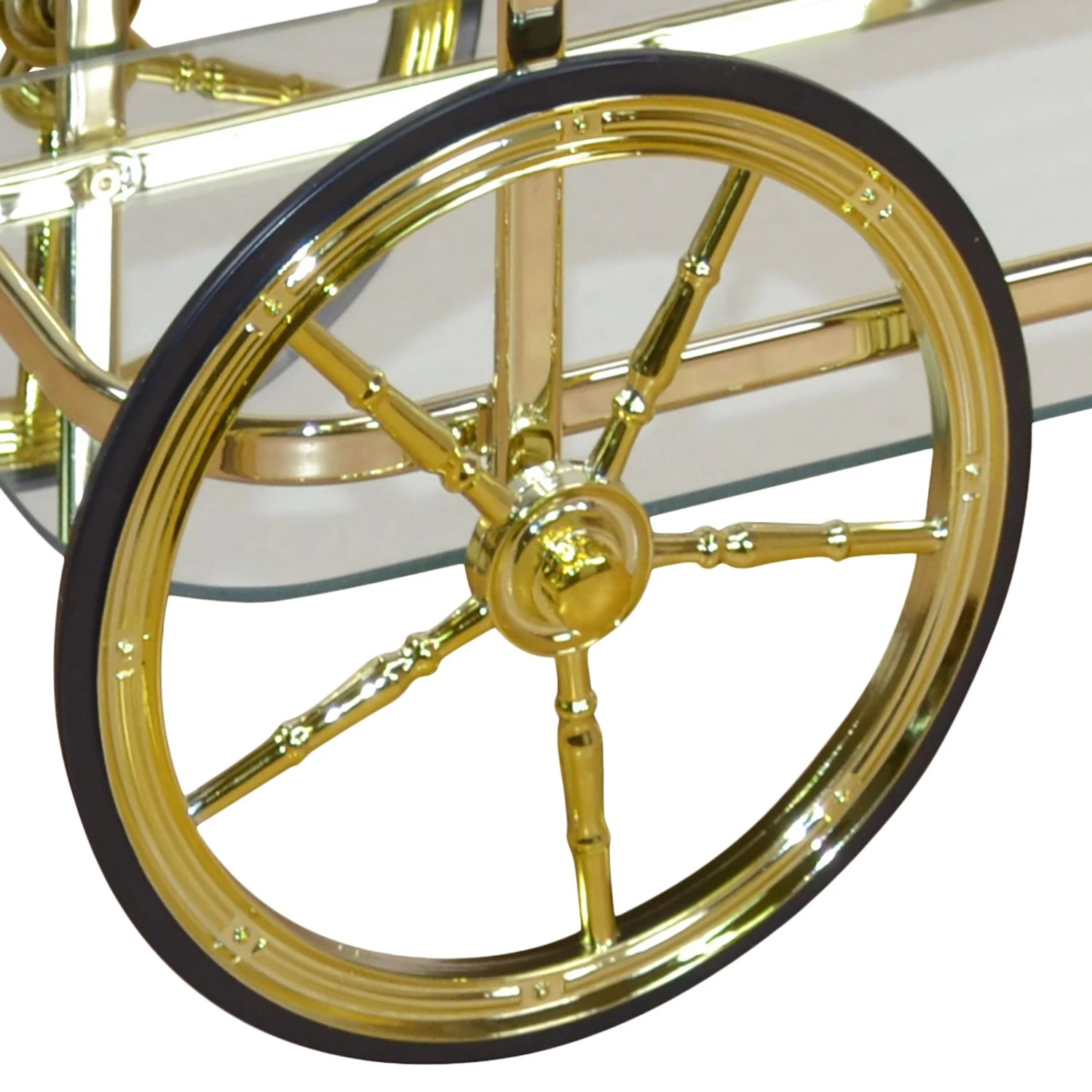 Jack & Alice Servierwagen Buddina I - Glas / Metall - Messing 2 Jack & Alice Servierwagen Buddina I - Glas / Metall - Messing – Bild 2