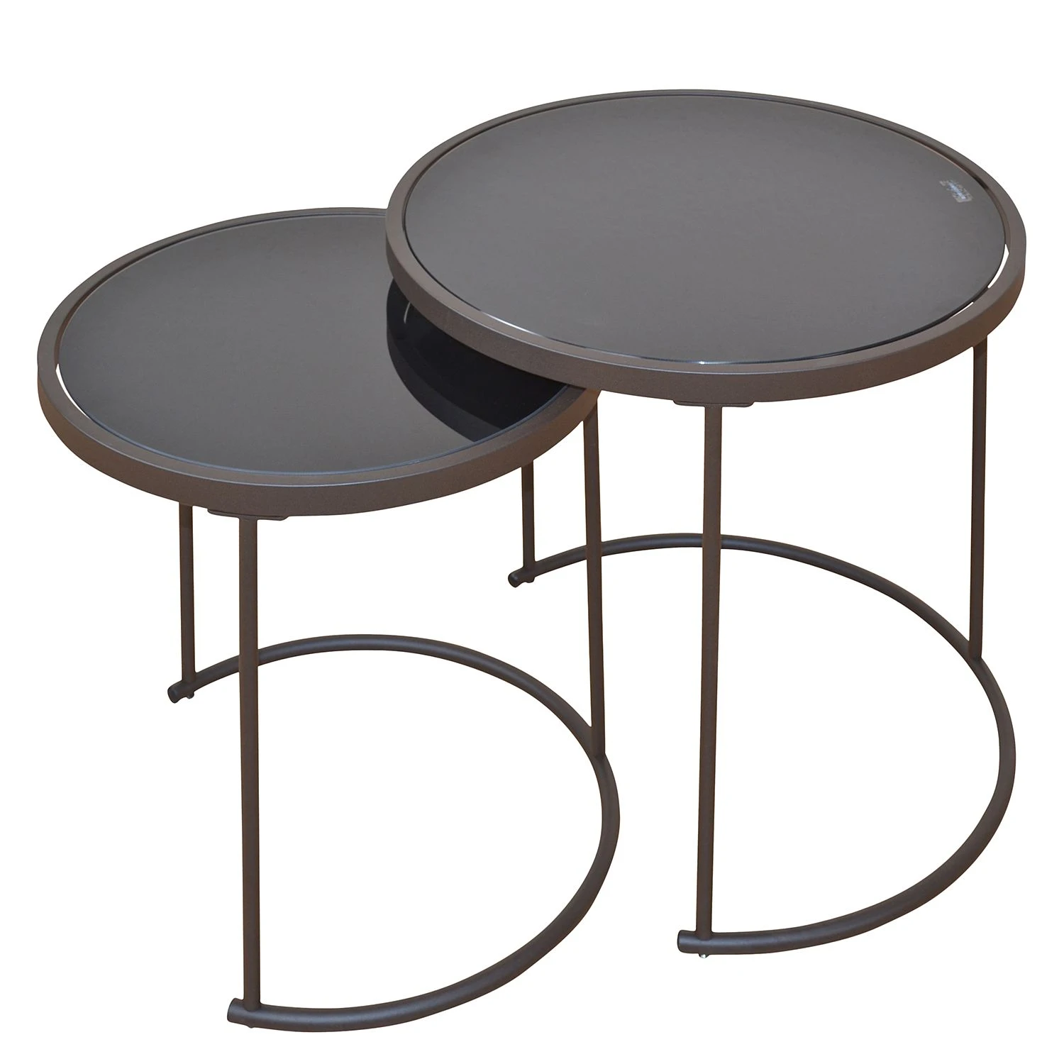 Red Living Beistelltisch Varadouro (2-teilig) - Schwarzglas - Schwarz / Braun 1 Red Living Beistelltisch Varadouro (2-teilig) - Schwarzglas - Schwarz / Braun