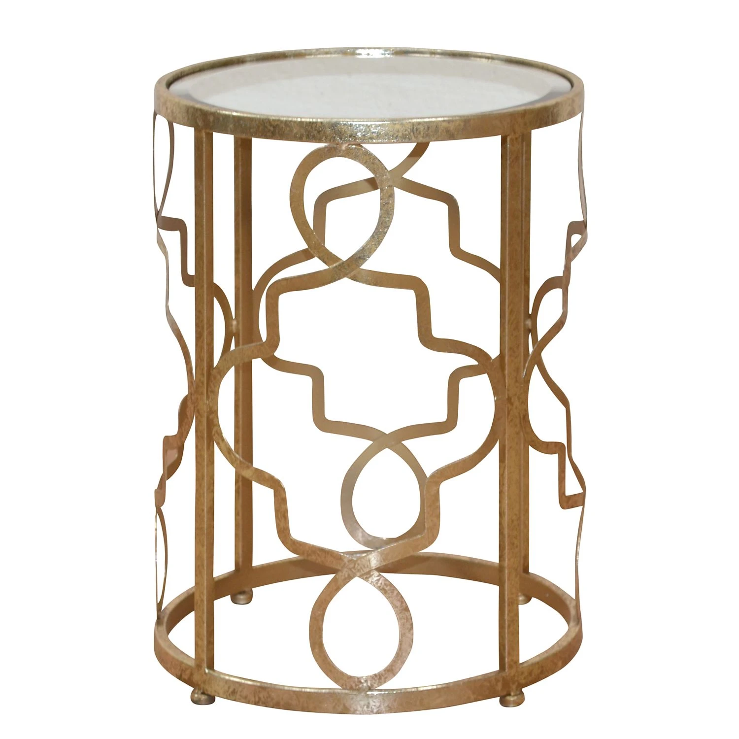 Jack & Alice Beistelltisch Burra - Antik goldfarben 2 Jack & Alice Beistelltisch Burra - Antik goldfarben – Bild 2