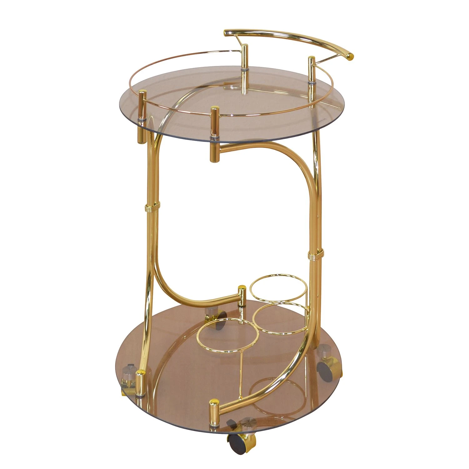 Loftscape Servierwagen Tuzla I - Rauchglas / Messing 1 Loftscape Servierwagen Tuzla I - Rauchglas / Messing