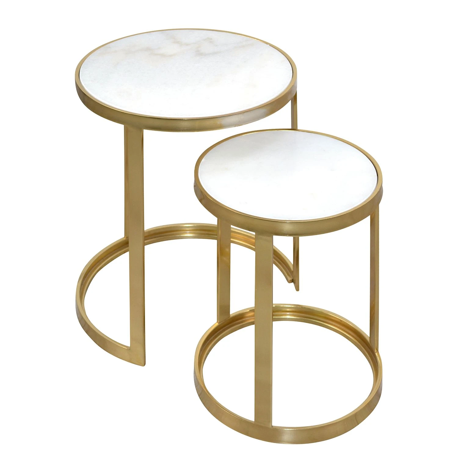 Jack & Alice Beistelltisch Bovell (2-teilig) - Gold 2 Jack & Alice Beistelltisch Bovell (2-teilig) - Gold – Bild 2