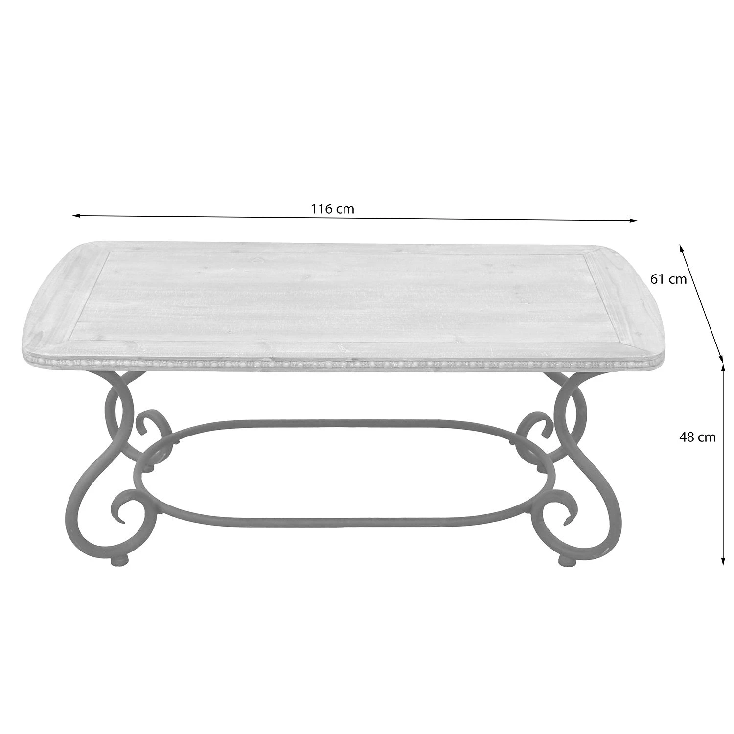 Ridgevalley Couchtisch Manderfeld - Kiefer massiv - Kiefer / Schwarz 4 Ridgevalley Couchtisch Manderfeld - Kiefer massiv - Kiefer / Schwarz – Bild 4