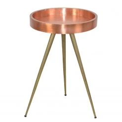 Red Living Beistelltisch Lizard - Mango teilmassiv - Kupfer
