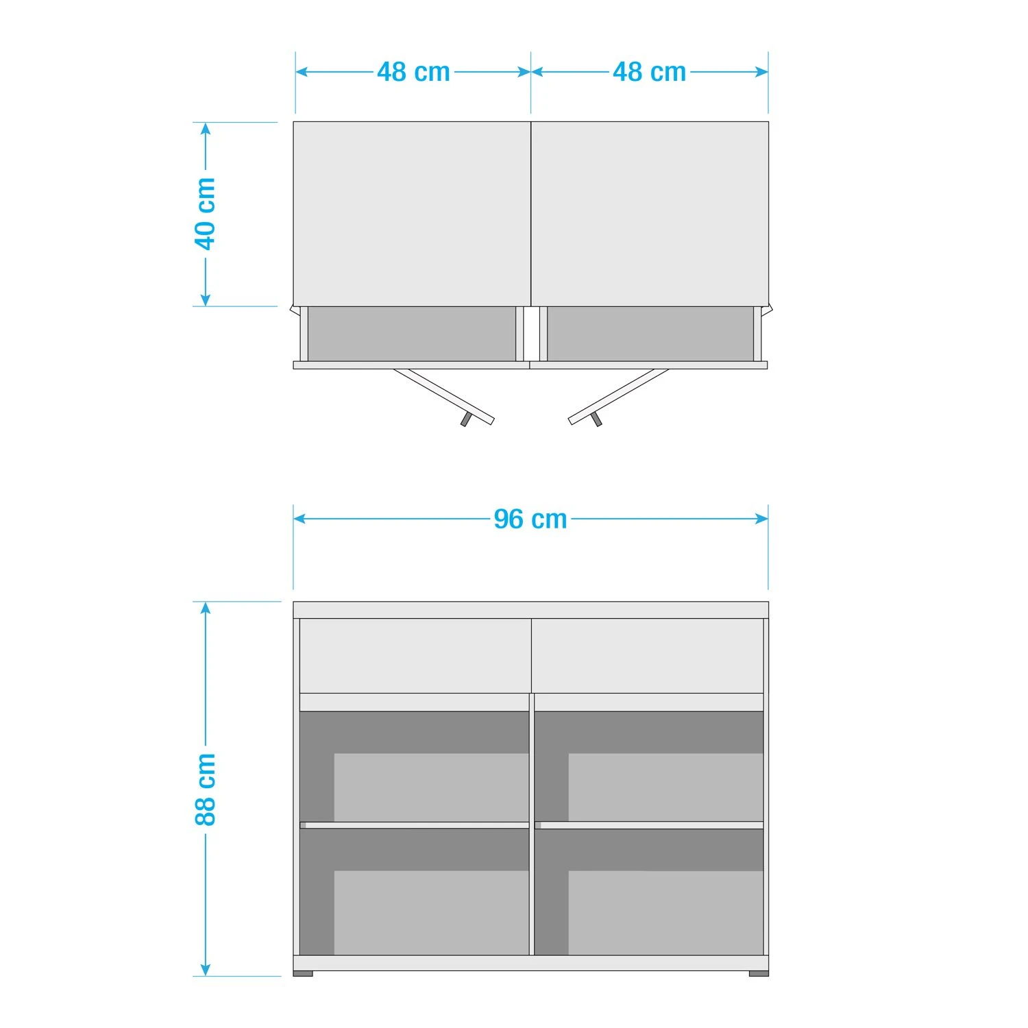 Germania Kommode Lissabon - Buche Dekor / Anthrazit 7 Germania Kommode Lissabon - Buche Dekor / Anthrazit – Bild 7