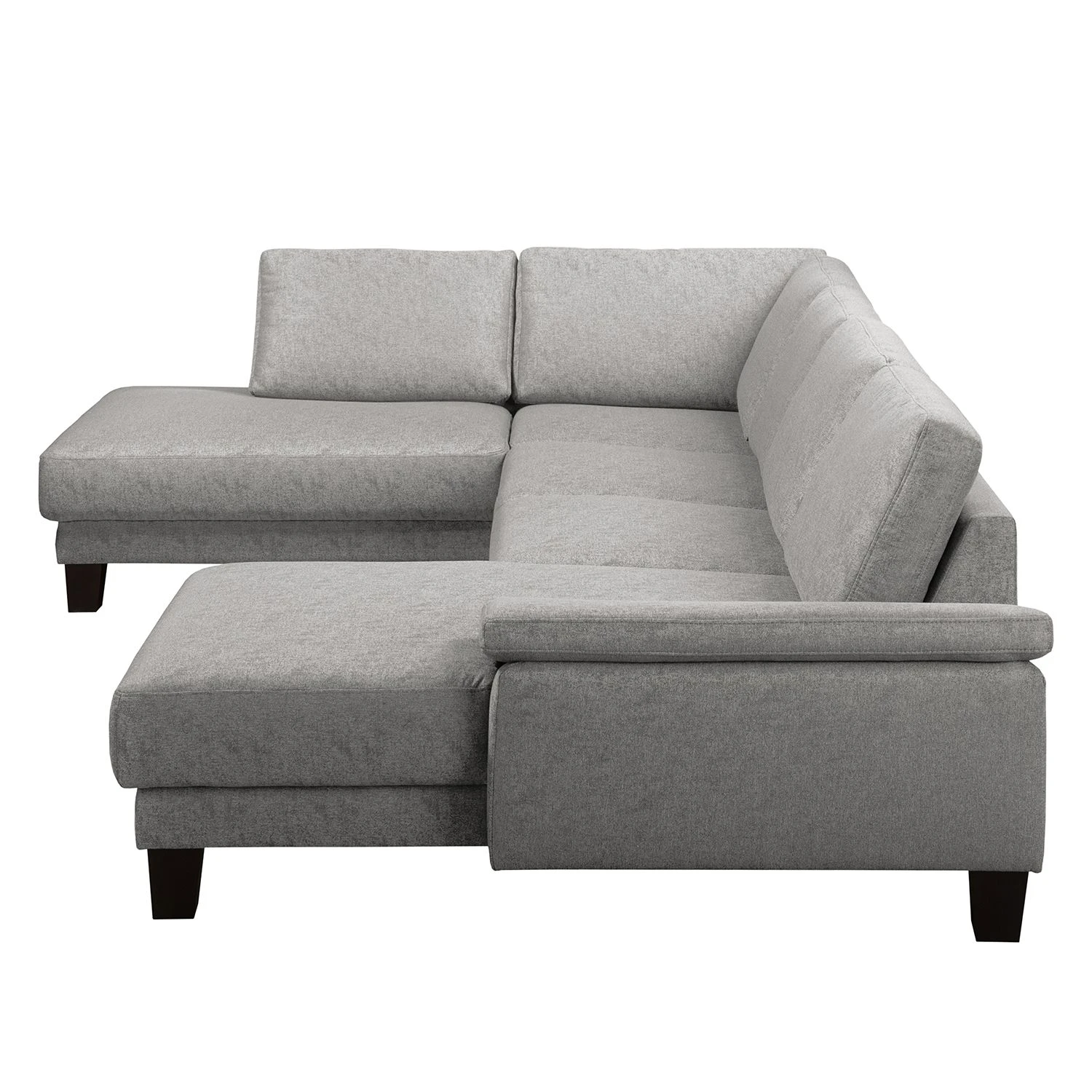 Fredriks Wohnlandschaft Gellik - Webstoff - Lichtgrau - Longchair davorstehend rechts / Ottomane links 4 Fredriks Wohnlandschaft Gellik - Webstoff - Lichtgrau - Longchair davorstehend rechts / Ottomane links – Bild 4