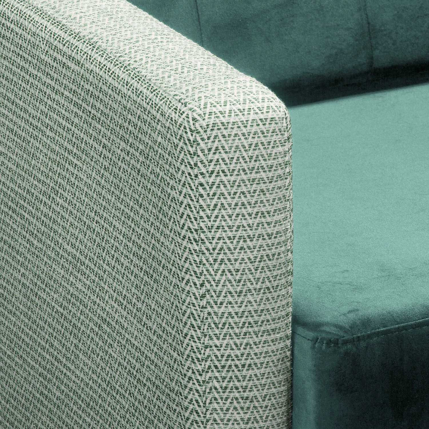 Mørteens Polstergarnitur Cromm V (3-2-1) - Webstoff / Samt - Petrol 9 Mørteens Polstergarnitur Cromm V (3-2-1) - Webstoff / Samt - Petrol – Bild 9