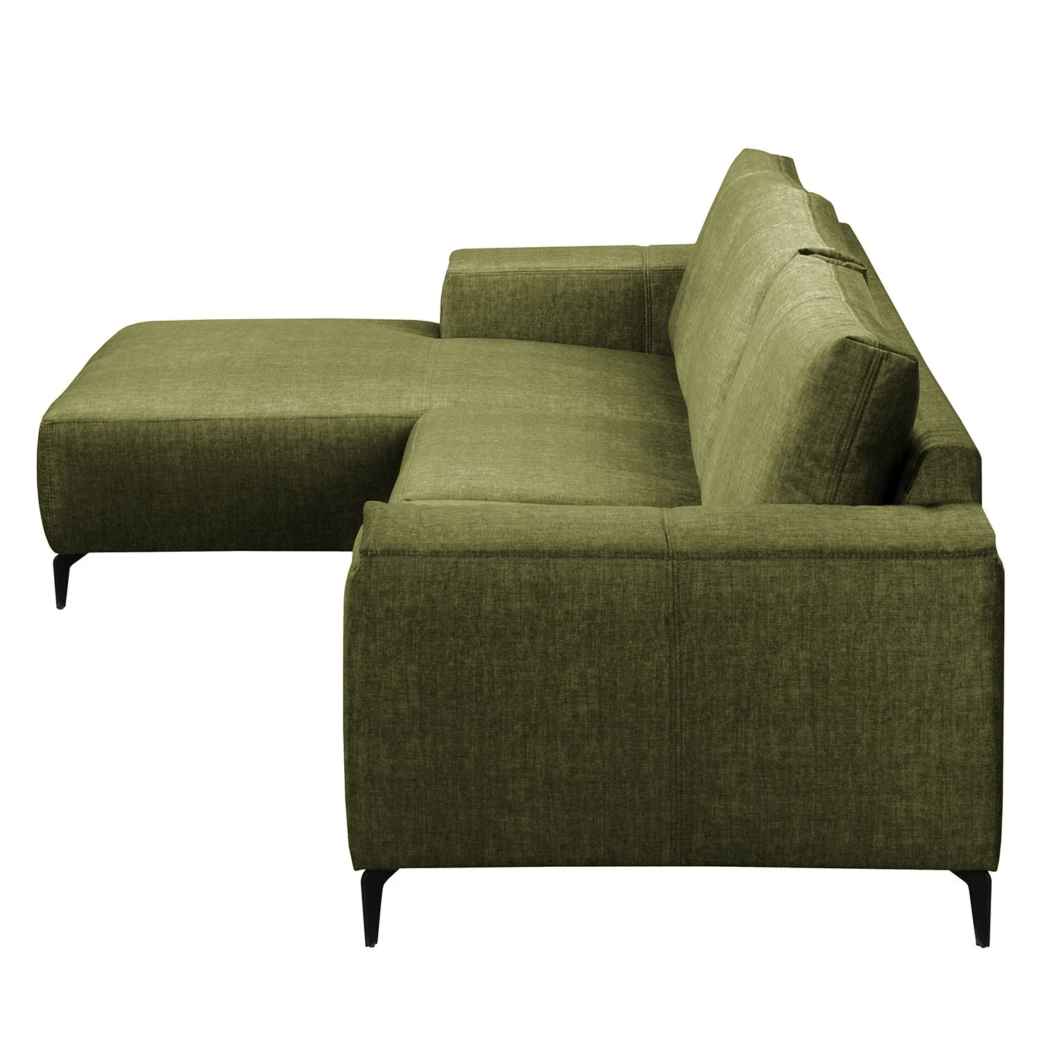 Fredriks Ecksofa Mazy - Microfaser - Olivgrün - Longchair davorstehend links 6 Fredriks Ecksofa Mazy - Microfaser - Olivgrün - Longchair davorstehend links – Bild 6